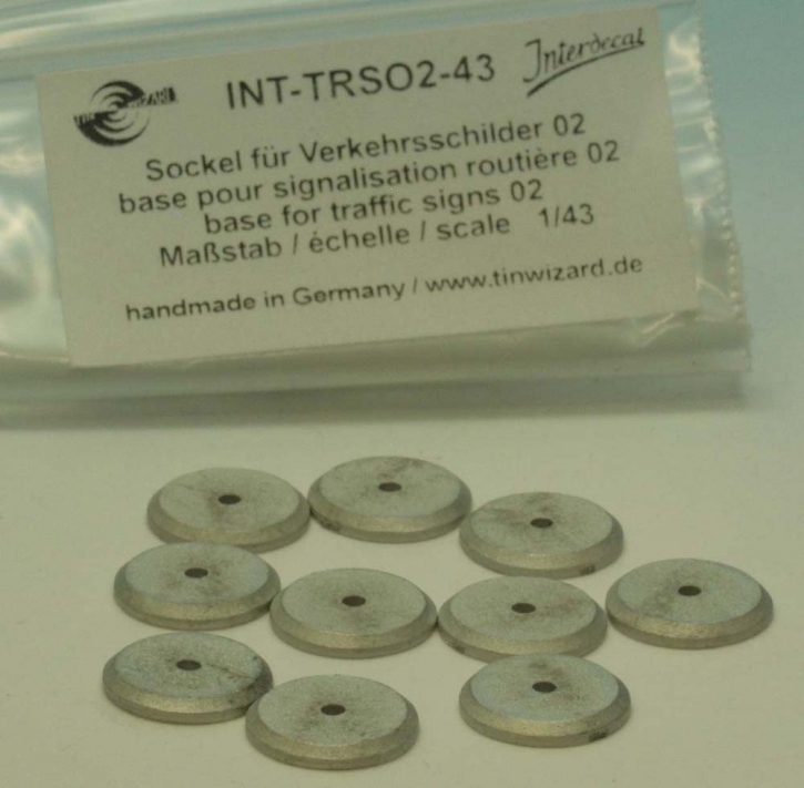 Sockel 02 für Verkehrsschilder 1/43 10x ( Ø 8 mm)
