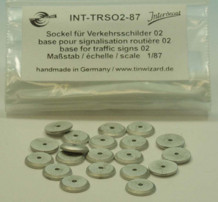 Sockel für Verkehrsschilder 02 _1/87  20x ( Ø 4 mm)