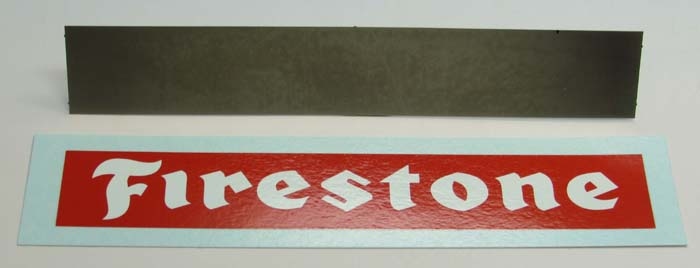 Sponsoren Werbetafel Set 04 Firestone 1/43 Schild und decal 141x23mm INTERDECAL
