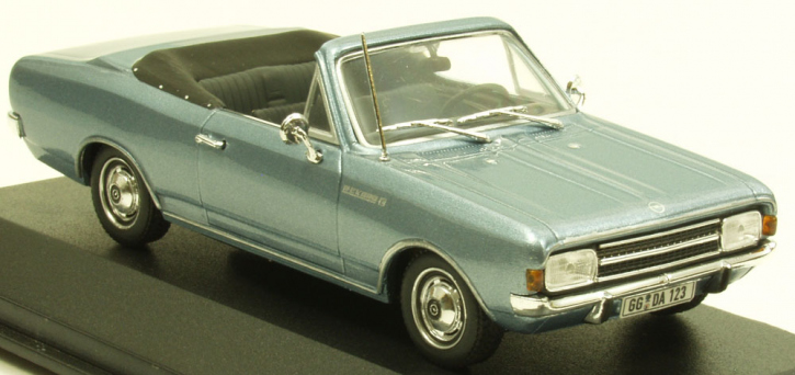1967 Opel Rekord C 1900 Cabriolet (Karosserie Deutsch) blau met. 1/43