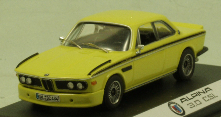 1974 E9 3.0 CSL "Alpina" gelb 1/43 Fertigmodell