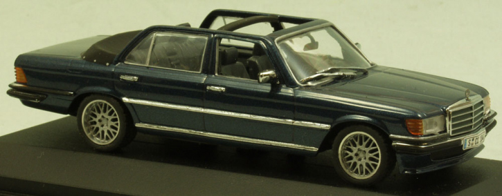 Mercedes Benz 450 SEL 6.9 Cabriolet, Lieferzeit ca. 6-8 Monate blau met. 1/43