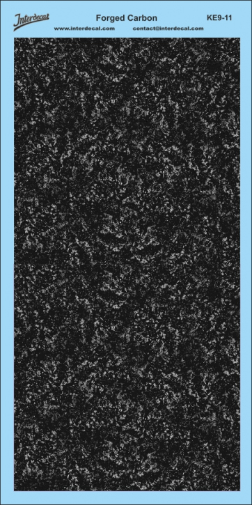 Forged Carbon Muster 1 1/43 Naßschiebebild Decal silber-schwarz 179x89mm