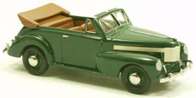 1939 Opel Kapitän Convertible 2-door Convertible green 1/43 whitemetal/pewter