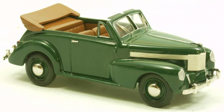 1939 Opel Kapitän Cabriolet 2-türig Cabriolet grün 1/43 Zinnlegierung