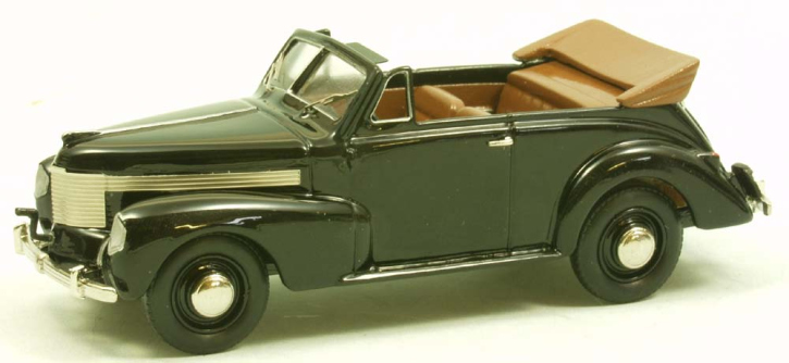 1939 Opel Kapitän Cabriolet 2-türig schwarz 1/43 Zinnlegierung Fertigmodell