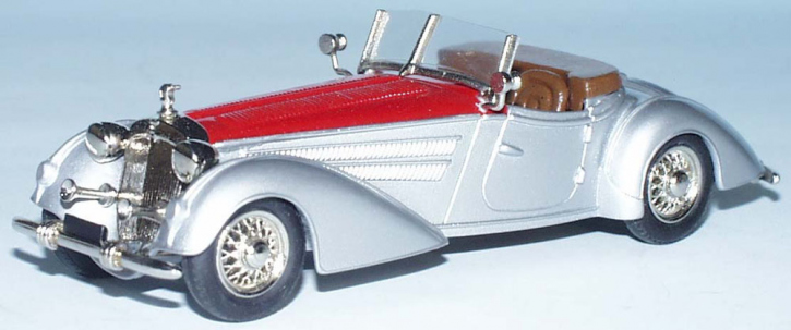1937 Horch 855 Roadster silber-rot 1/43 Zinnlegierung Fertigmodell