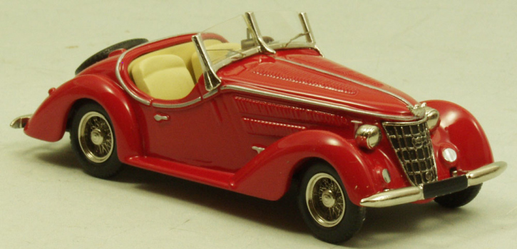 1936 Wanderer W25 Sport Roadster rot 1/43 Zinnlegierung Fertigmodell