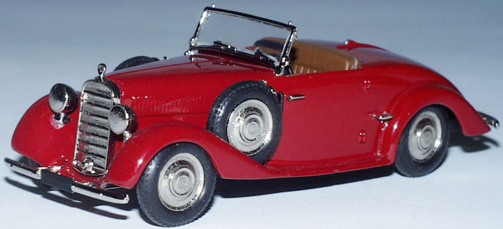 1937 Mercedes 230 Roadster rot 1/43 Zinnlegierung Fertigmodell