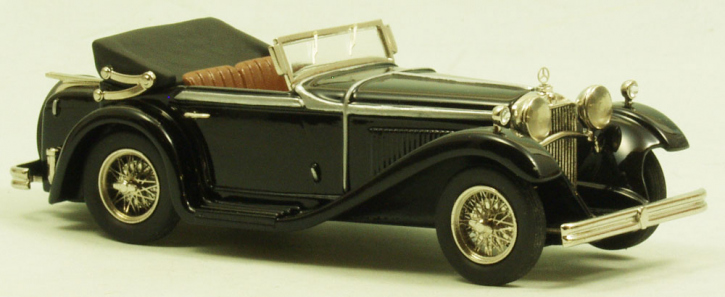 1931 Mercedes-Benz 370S Mannheim Cabriolet, Dach offen schwarz 1/43 Fertigmodell