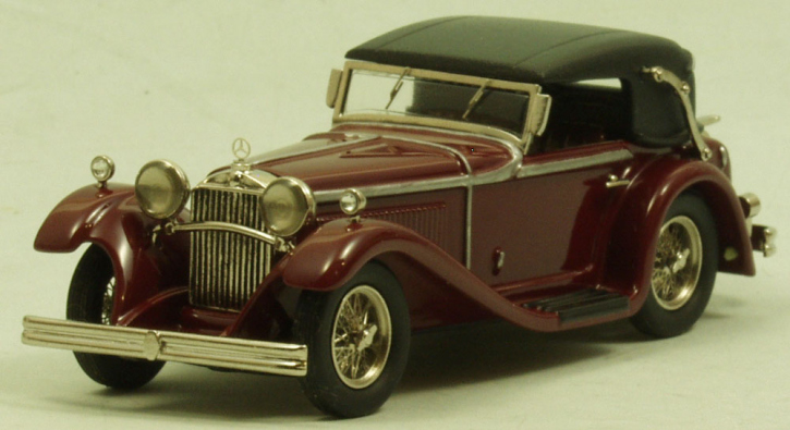 1931 Mercedes-Benz 370S Mannheim Cabriolet, Dach geschlossen rot 1/43