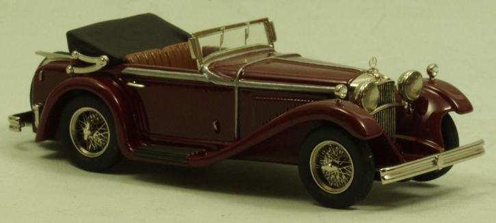1931 Mercedes-Benz 370S Mannheim Cabriolet, Dach offen rot 1/43 Zinnlegierung