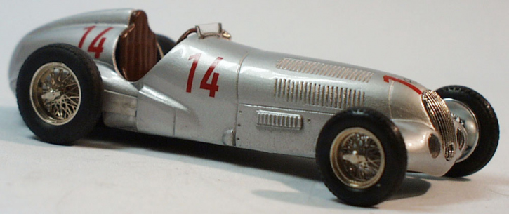 1937 Mercedes W 125 GP Monoposto No.14 silber 1/43 Zinnlegierung Fertigmodell