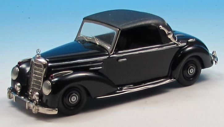 1951-1955 Mercedes 220 Cabriolet A, Dach geschlossen schwarz 1/43 Zinnlegierung