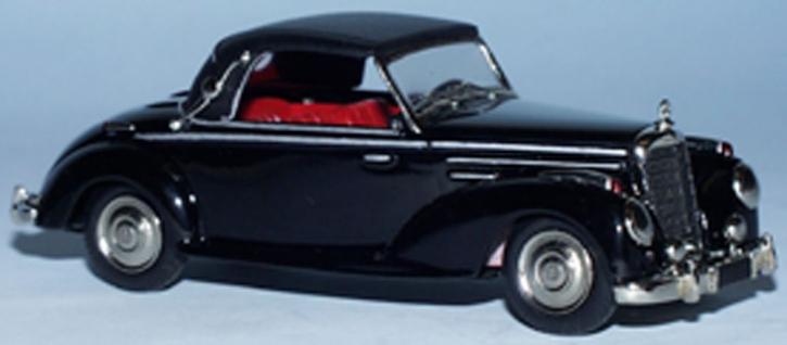 1951-1955 Mercedes 220 Cabriolet A, Dach geschlossen schwarz 1/43 Zinnlegierung