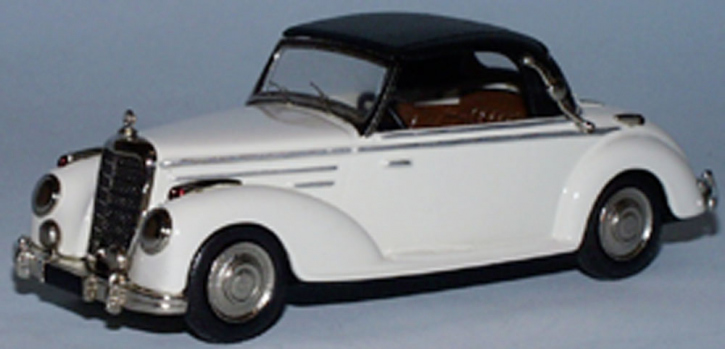 1951-1955 Mercedes 220 Cabriolet A, Dach geschlossen weiss 1/43 Zinnlegierung