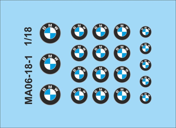 Logo 06 "B" 1/18 Naßschiebebild Decal 23x17mm INTERDECAL