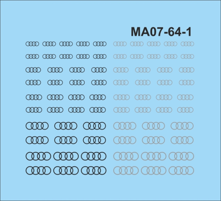 Logo 07 "AU" 1/64 Naßschiebebild Decal schwarz-silber 33x26mm INTERDECAL