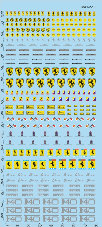 Logo 1-2  "F" 1/18 Waterslidedecals 185x80mm INTERDECAL