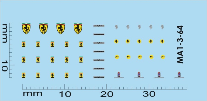 Logo 1-3 "F" 1/64 Décalcomanies 38x13mm INTERDECAL