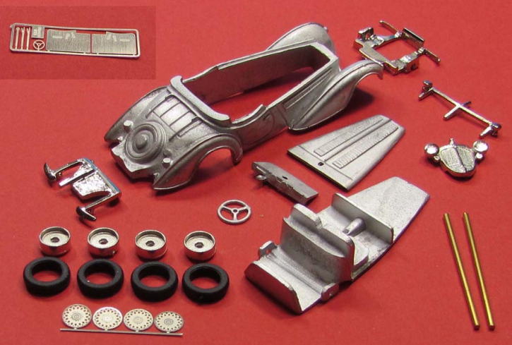 1937 Horch 855 Roadster unpainted 1/87 whitemetal/pewter kit
