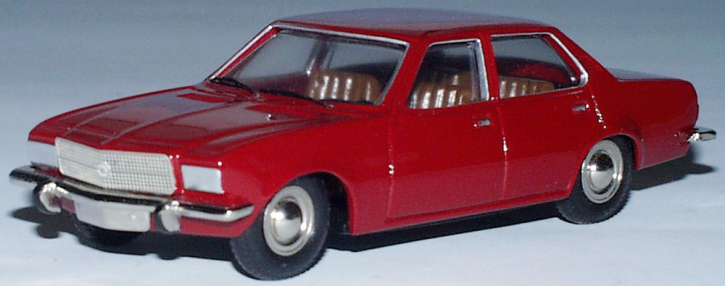 1972 Opel Rekord D Limousine 4-türig rot 1/43 Zinnlegierung Fertigmodell