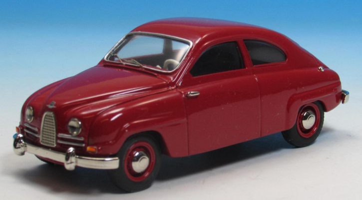 1956 Saab 93, 1956 red 1/43 whitemetal/pewter & resin ready made