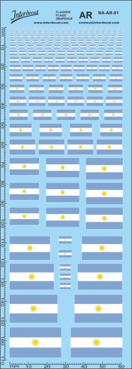 Flaggen Argentinien Decal (190x70 mm)