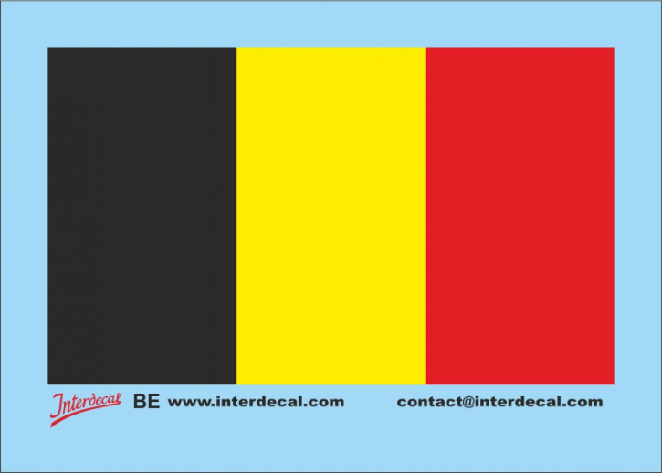 Flags Belgien Waterslidedecals different colors 60x36mm INTERDECAL