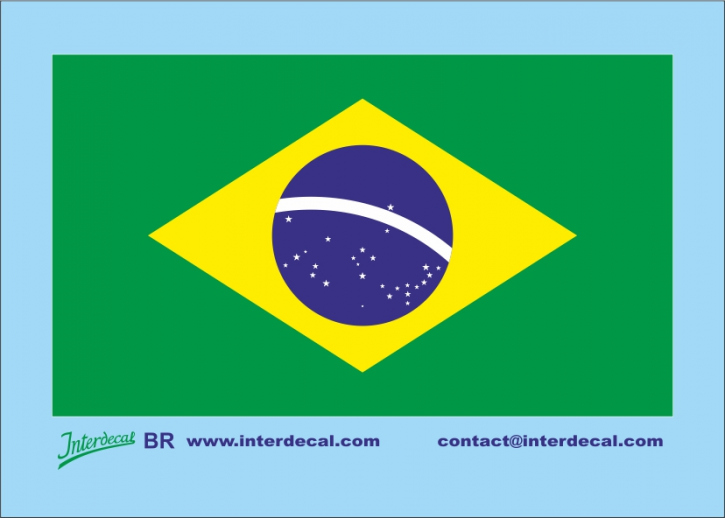 Flaggen Brasilien Decal (60x36 mm)