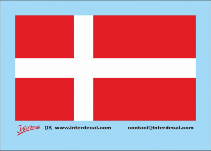 Flaggen Dänemark Decal (60x36 mm)
