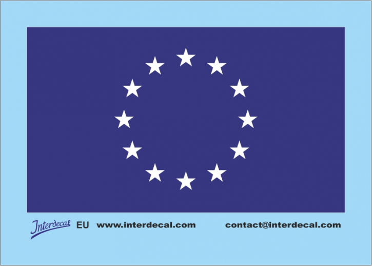 Flaggen Europa Decal (60x36 mm)