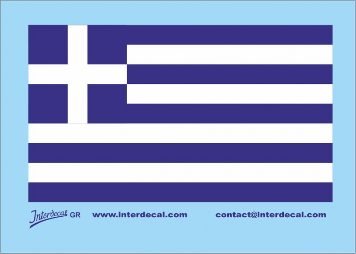 Flags Greece Decal (60x36 mm)