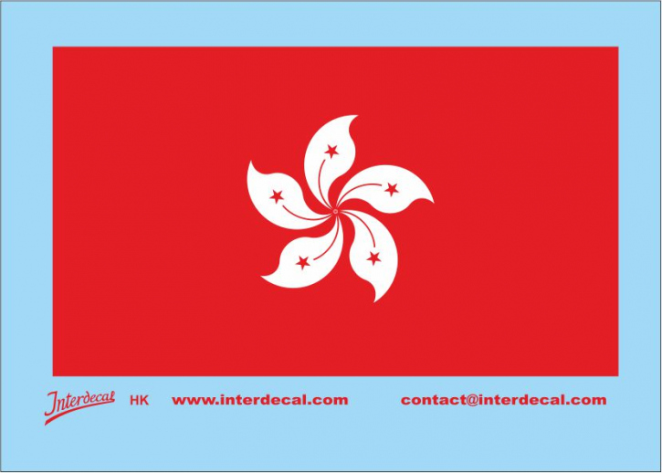 Flags Hong Kong Decal (60x36 mm)