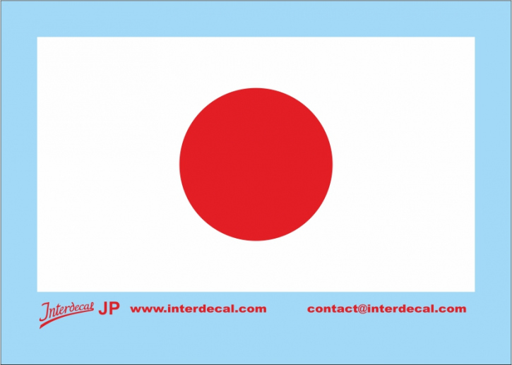 Flags JP Waterslidedecals different colors 60x36mm INTERDECAL