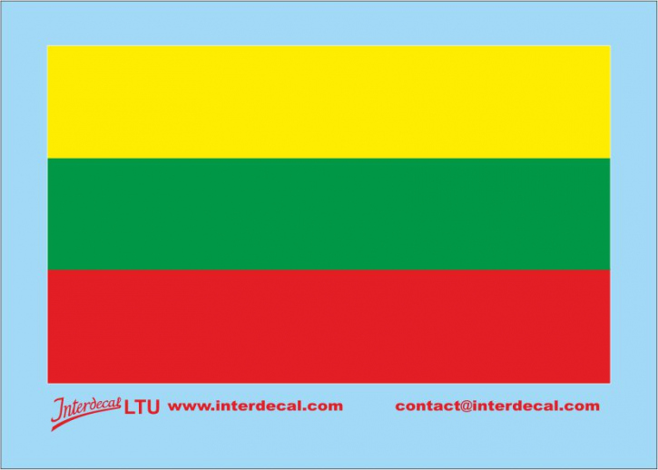 Flags Lithuanian Decal (60x36 mm)