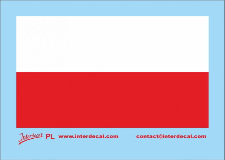 Flags PL Waterslidedecals different colors 60x36mm INTERDECAL