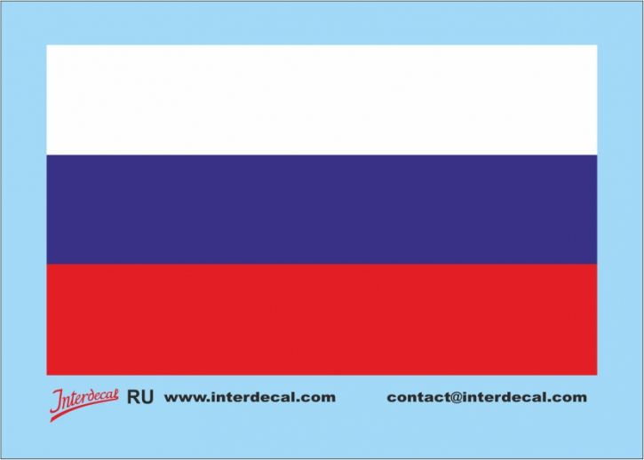 Flags RU Waterslidedecals different colors 60x36mm INTERDECAL