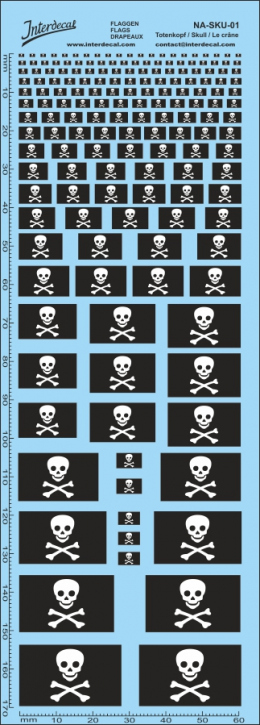 Flags Skull Decal (180x70 mm)