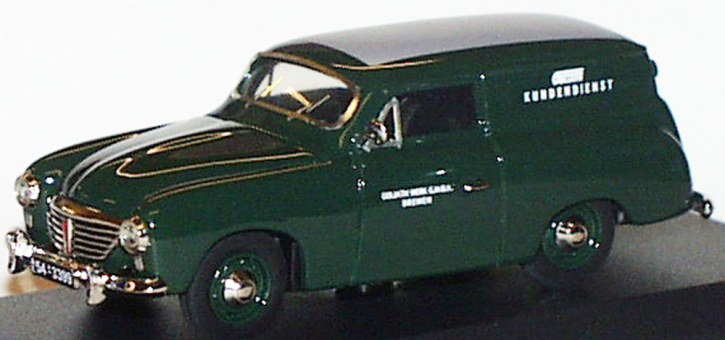 1952 Goliath GP 700 Delivery Van"Goliath Kundendienst" green 1/43 ready made