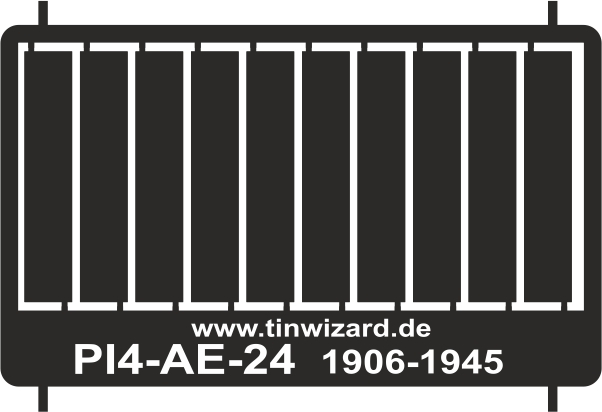 Pièces gravées pour Alemand Plaques immatriculations (1906-1945) 1/24 argent
