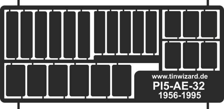 Pièces gravées pour Alemand Plaques immatriculations (1956-1995) 1/32 argent