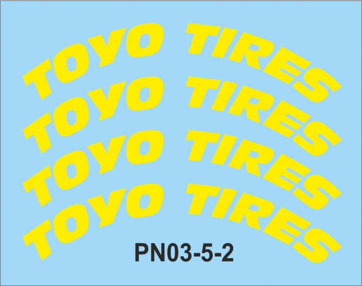 Tyre Decal 03 1/5 Waterslidedecals yellow 60x50mm INTERDECAL