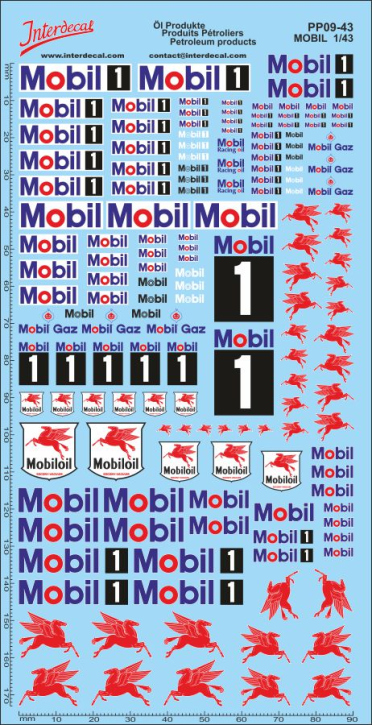Produits Pétroliers 09 1/43 Décalcomanies 175x90mm INTERDECAL