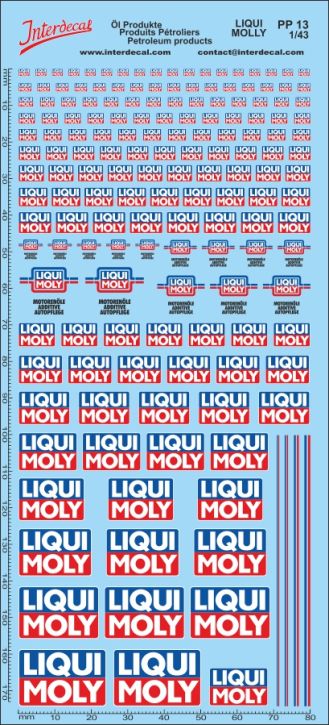 Produits Pétroliers 13 (différents Tailles) Décalcomanies 178x80mm INTERDECAL