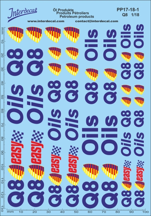 Öl Produkte 17-1 1/18 Naßschiebebild Decal 130x99mm INTERDECAL