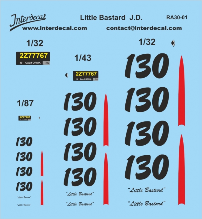 (Little Bastard  J.D.) 30-1  1/87 & 1/43 & 1/32 (87 x 80 mm)