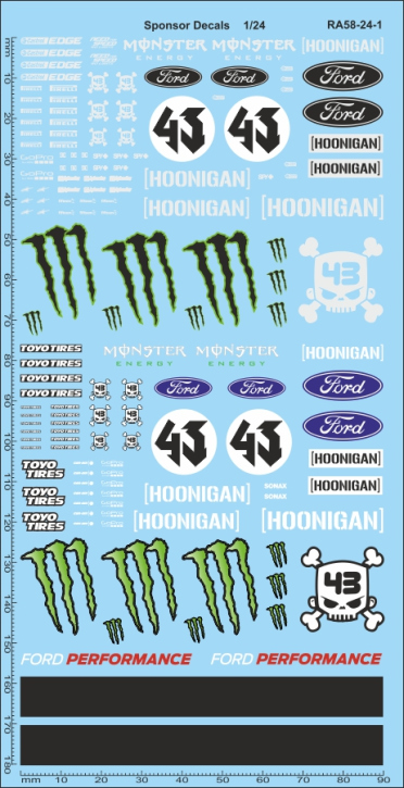 Straßenrennen 58 1/24 Naßschiebebild Decal 180x90 INTERDECAL