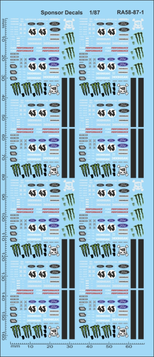Street Racing 58 1/87 Waterslidedecals 162x67mm INTERDECAL