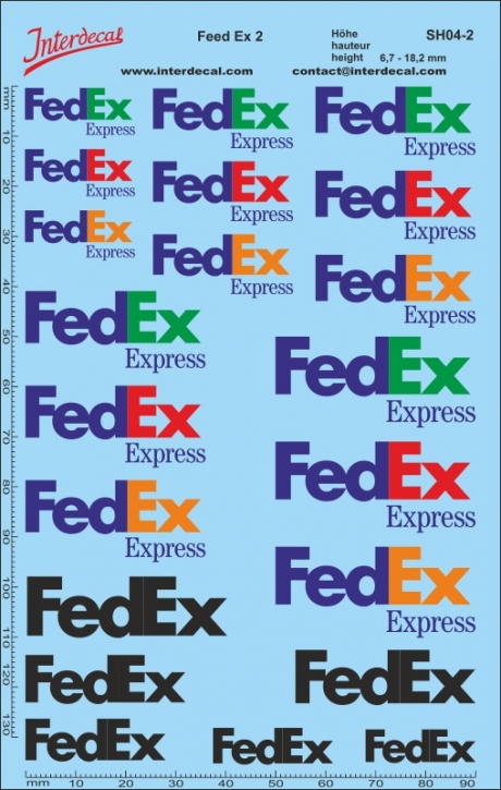 Transport, shipments Fed Ex 2   height approximately 6,7 - 18,2 mm   (160x100 mm)